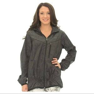 Nike Animal Zebra Print Zip Up Windbreaker, XS